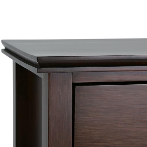 Artisan 24" Wide Solid Wood Bedside Table in Russet Brown