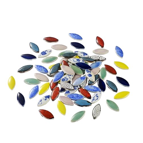 70 Pieces Petal Ceramic Tiles Mosaic Tiles