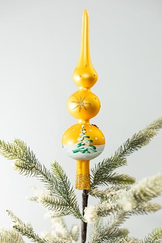 Tree Top Finials Mouth Blown Old World Christmas Tree Topper Christmas Tree Finial Topper Hand Decorated Made in Poland
