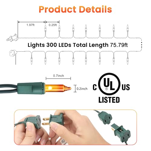 Multicolor Christmas Lights (75 Foot)