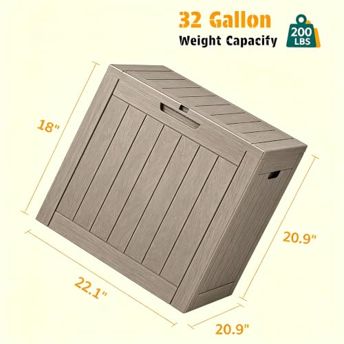 33 Gal Outdoor Storage Box Waterproof Lockable