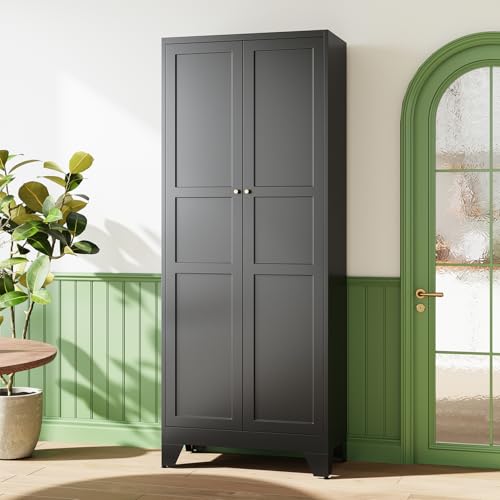 75" H Metal Storage Cabinet with 2 Doors and 4 Shelves