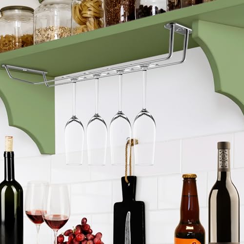 5 Pack Wine Glass Rack Stainless Steel Wine Glass Holder (5 Count)