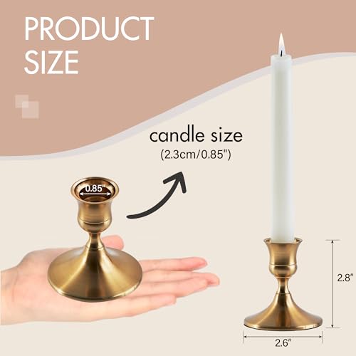 Gold Taper Candle Holder (12 Count)