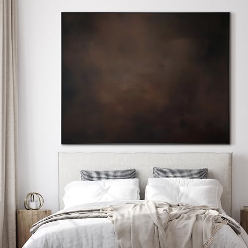 46"x60" Extra Large Framed Wall Art Dark Brown Abstract Moody Illustration for Home Living Room Bedroom Decor