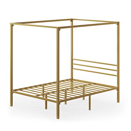 Patricia Gold Metal Canopy Platform Bed Frame