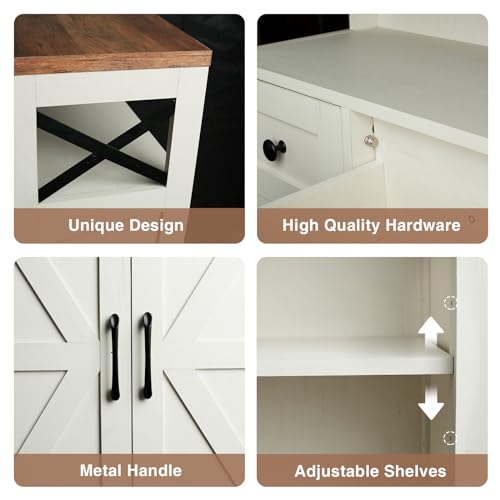 Farmhouse Storage Cabinet with Drawers