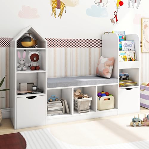 Kids Bookcase and Bookshelf with Reading Nook