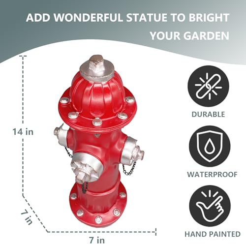 Garden Fire Hydrant Outdoor Statue Decorative for Dog to Peed on