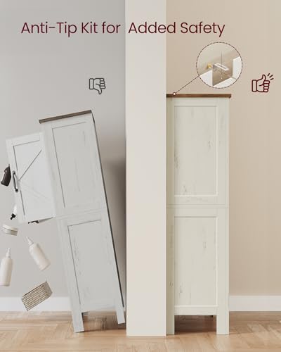 Farmhouse Storage Cabinet with 4 Barn Doors