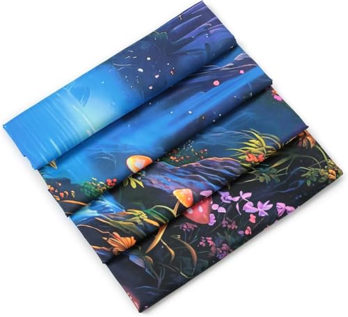 Blacklight Galaxy Waterfall Neon Tapestry