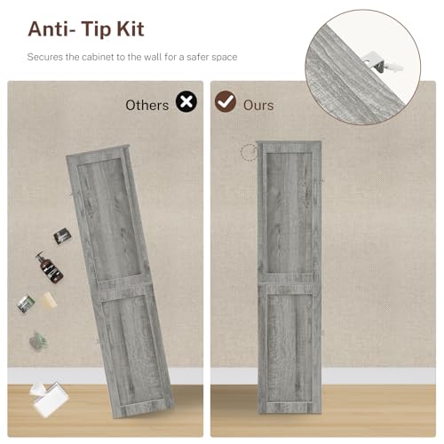 Tall Storage Cabinet with Adjustable Shelf