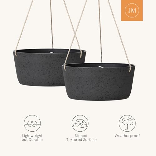 Large Hanging Planters for Outdoor Plants (2 Count)