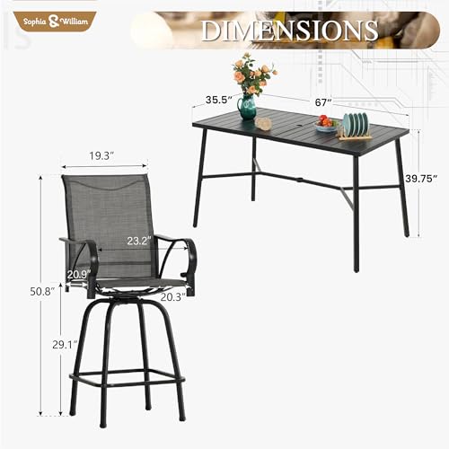 7 Piece Bar Height Patio Set (7 Count)