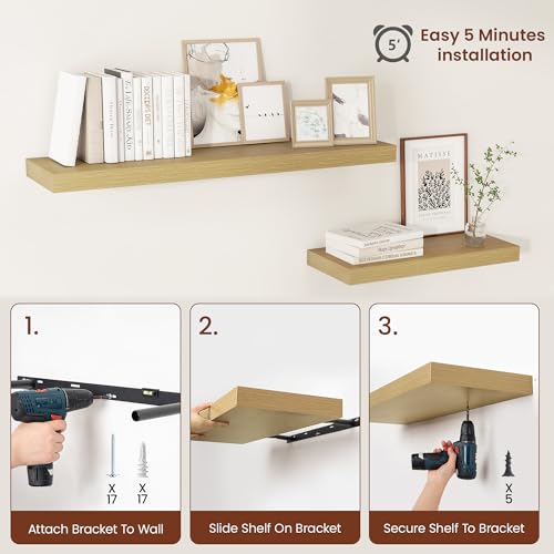 12 Deep Floating Shelves 30x12” Set of 2 (2 Count)