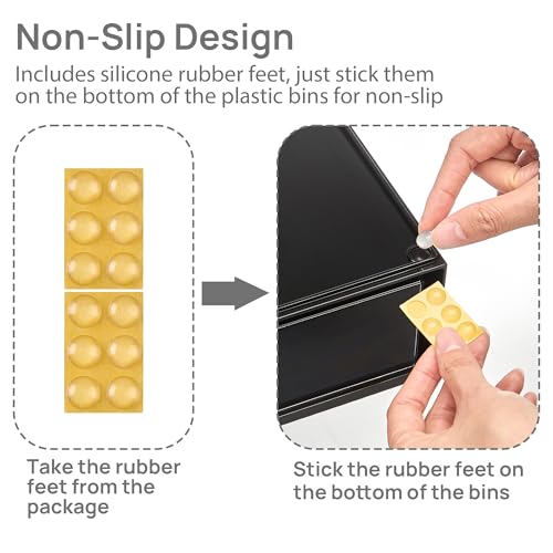 Black Stackable Storage Drawers (2 Count)