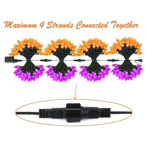 2PK 100 LED 86FT Connectable C9 Halloween Lights Outdoor (86 Foot)