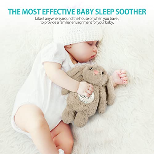 Baby Sleep Soother Bedtime Bunny with Starry Projector Night Light