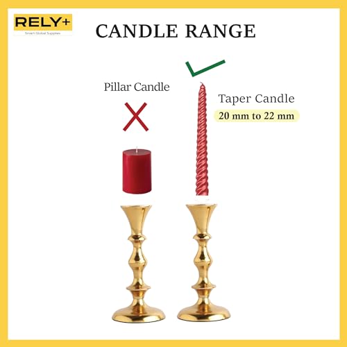 Gold Candle Holders Set of 2 Decorative Centerpiece Table Candlesticks Holders for Taper Candles Home Decor Easter Candle Holders for Dinner Party Wedding Decorations