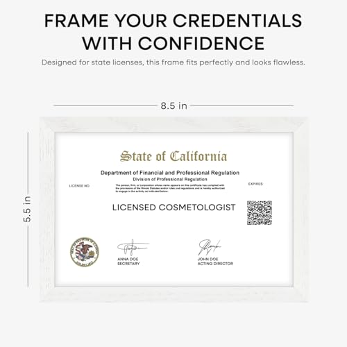 5.5x8.5 Black Oak Business License Frame (3 Count)