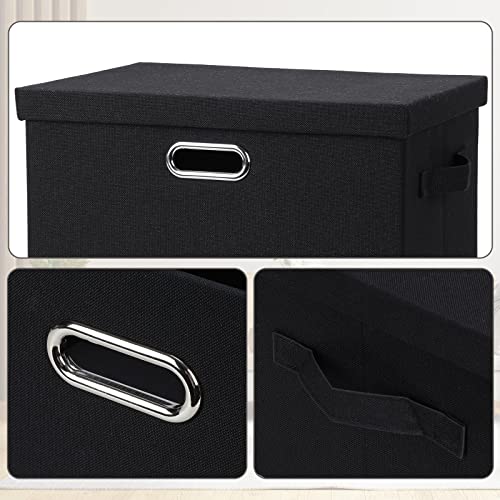 Large 17" 36 Quart Collapsible Stackable Storage Bins with Lids (3 Count)