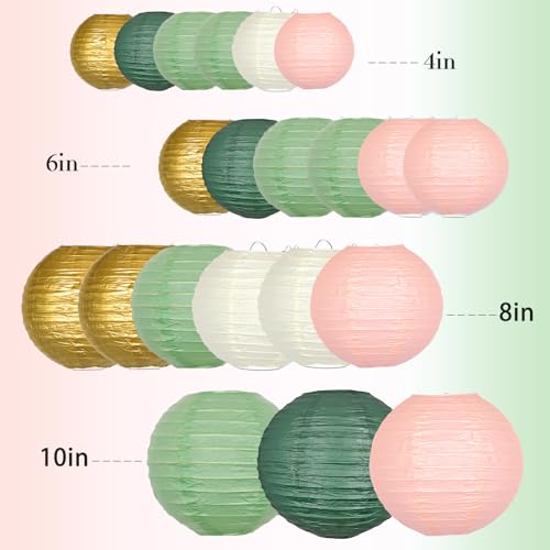 21 Pack Pastel Paper Lanterns (21 Count)
