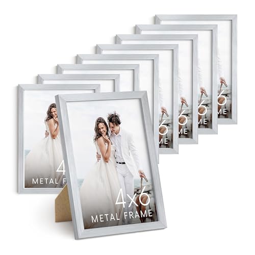 4x6 Silver Metal Picture Frames