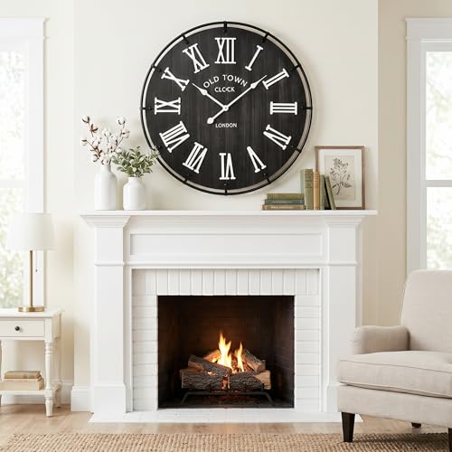 Inch Large Black Wall Clock