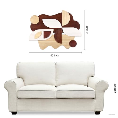 Sands Serenade I" Handmade Dimensional Solid Paulownia Wood Abstracts Wall Art