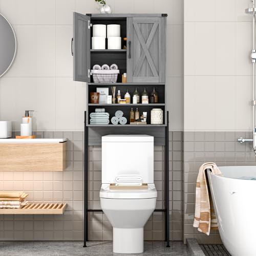 Metal Frame Over The Toilet Storage Cabinet