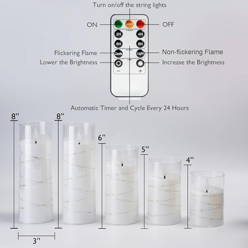 Flickering Flameless Candles (5 Count)