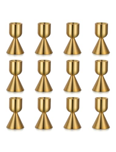 Brass Candlestick Holders Bulk (12 Count)