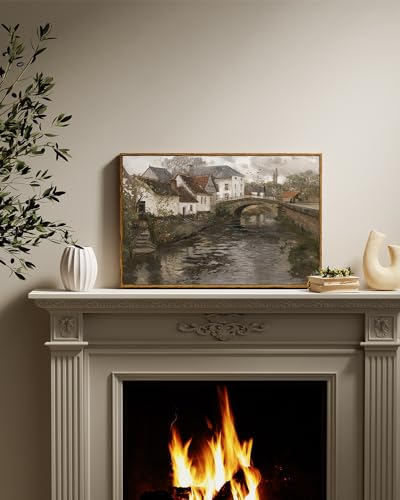 Framed Canvas Wall Art Vintage Decor