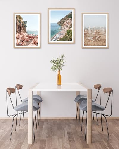 12x16IN Amalfi Coast Framed Wall Art Positano Canvas