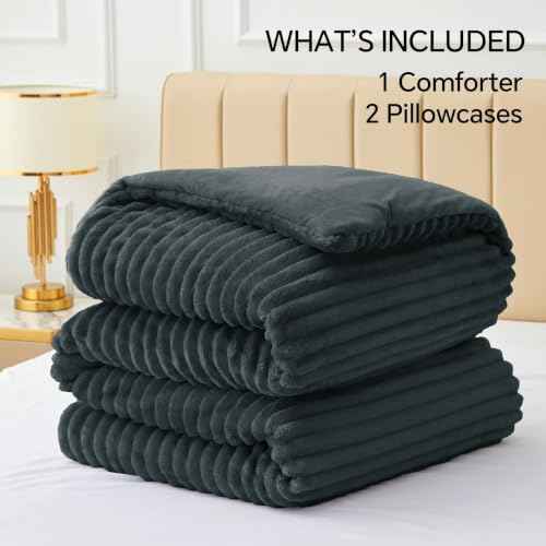 Fleece Oversized Queen Comforter Set