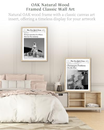 12x16in Champagne Problems on the Rise Framed Newspaper Art