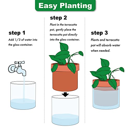 4 Inch 6 Inch Self Watering Planter Pots (2 Count)