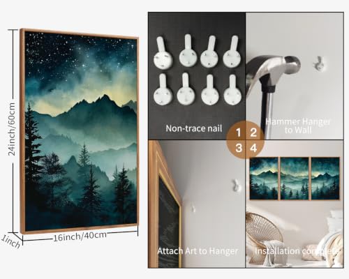 Misty Mountain Framed Canvas Wall Art