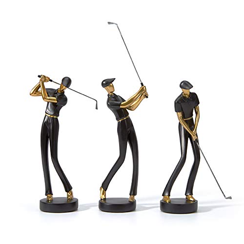 Golfer Figurine Statue Golf Sculpture Modern Home Decor 9.4 Inch