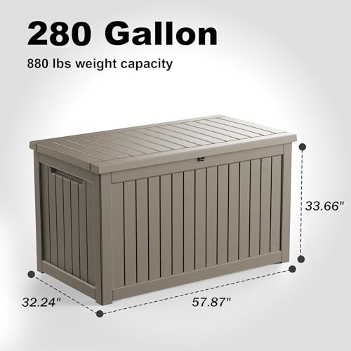 280 Gallon Resin Deck Box
