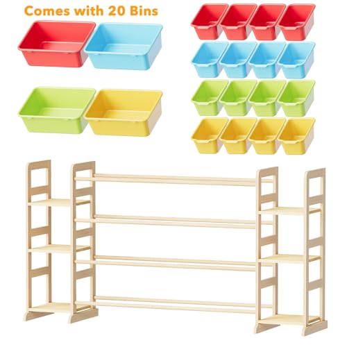Toy Storage Organizer with 6 Shelves and 20 Bins