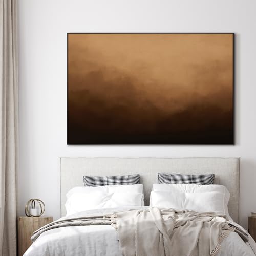 46"x72" Extra Large Framed Wall Art Warm Earth Tones Abstract Landscape Illustration for Home Living Room Bedroom Decor