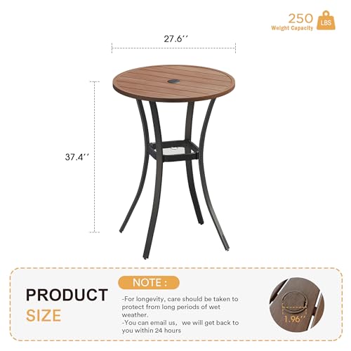 28" Round Outdoor Bar Table