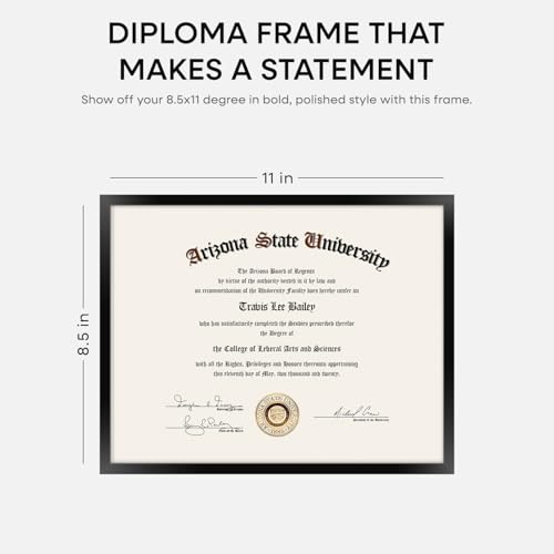 8.5x11 Black Diploma Frame (2 Count)