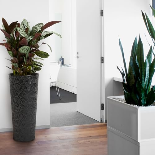 Garden 2 Pack 28" H. Metal Planter with 2X Inside Pots (2 Count)