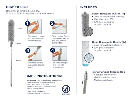 High Performance Dusting System with Extendable Handle