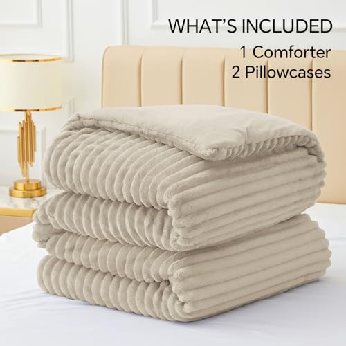 Fleece Queen Comforter Set