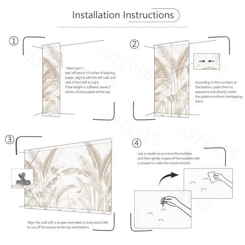 Tropical Banana Leaf Peel and Stick Wallpaper Walls Mural