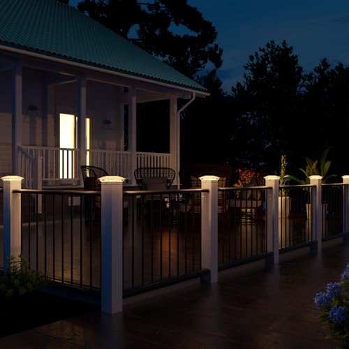 White Solar Post Cap Lights (4 Count)