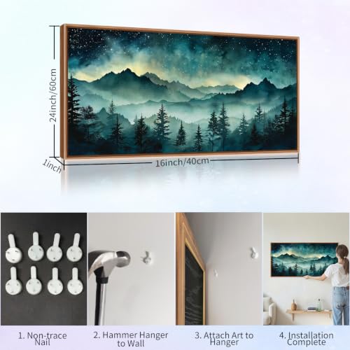 Misty Mountain Framed Canvas Wall Art